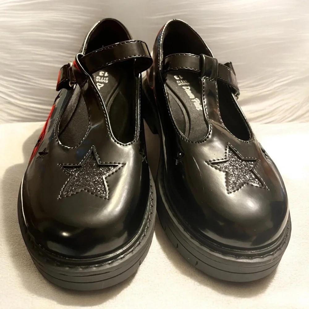 Dream Pairs Little Girls’ Black Vegan Leather Mary Jane Dress Shoes Sz-13